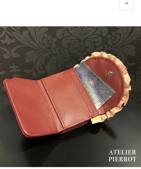ATELIER-PIERROT／Doll’s Frill Mini Wallet（ボルドー）