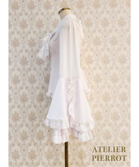 ATELIER-PIERROT／ルイーズ ジャボタイブラウス（ホワイト）