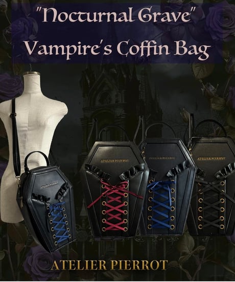 ATELIER-PIERROT／ “Nocturnal Grave”Vampire's Coffin Bag （Black）