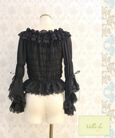 Vallée lys／ Blossom Breeze Blouse （ブラック）