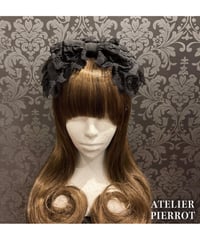 ATELIER-PIERROT／Sweet Lace Ribbon Headband （ブラック）
