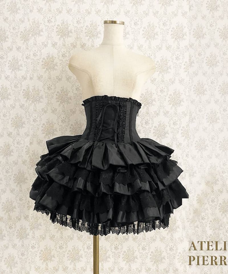 ATELIER-PIERROT／Mini Corset Skirt（ブラック） | chou