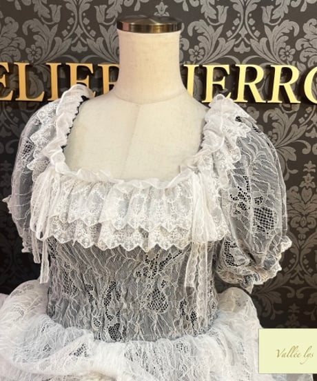 Vallée lys／Mellow Melody Dress（BLACK×WHITE）