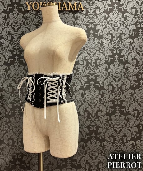 ATELIER-PIERROT／Thorned Rose Corset（ブラック×ホワイト）