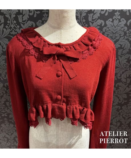 ATELIER-PIERROT／Rose Waltz Cardigan（ワイン）