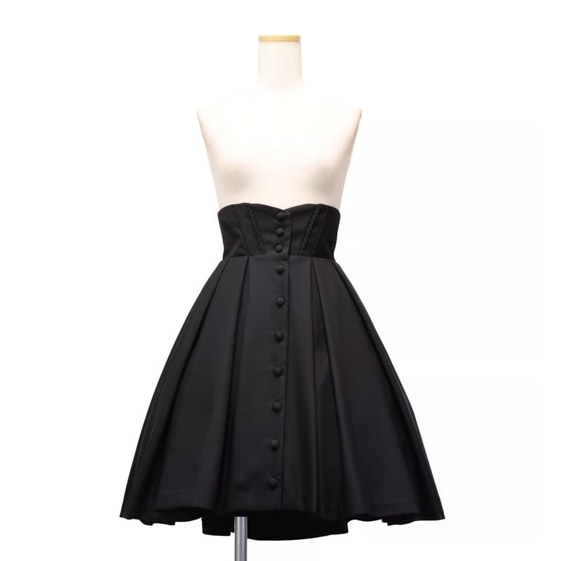 Sheglit●ハイウエストタックスカート●シェグリット ブラック Sheglit／ハイウエストタックスカート（ブラック） | chou chou ange on