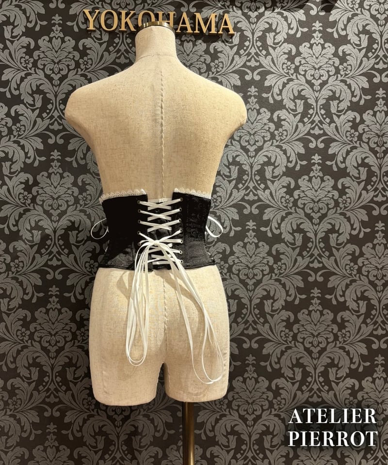 ATELIER-PIERROT／Thorned Rose Corset（ブラック×ホワイト）