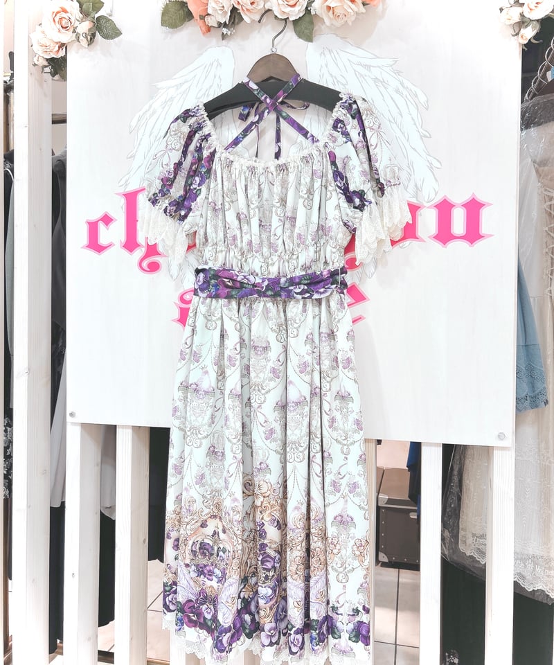すみれ姫の王冠 ワンピース アンシャンテリック アンシャンテリー ｱﾝｼｬﾝﾃﾘｯｸ ｱﾝｼｬﾝﾃﾘｰ／すみれ姫の王冠ワンピース（生成）Lサイズ