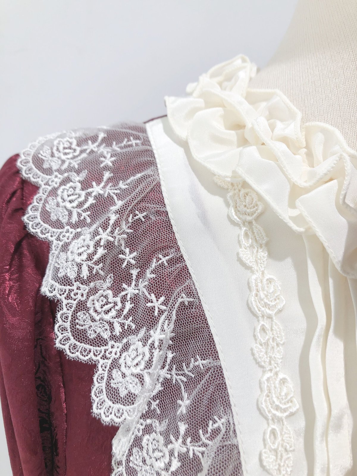 Pina sweetcollection/ローズジャガードワンピース(ワイン Pina sweetcollection/ローズジャガードワンピース(ワイン