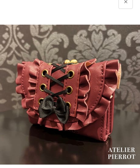ATELIER-PIERROT／Doll’s Frill Mini Wallet（ボルドー）