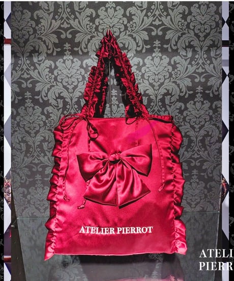 ATELIER PIERROT ／Romantic Ribbon Tote Bag（ボルドー）