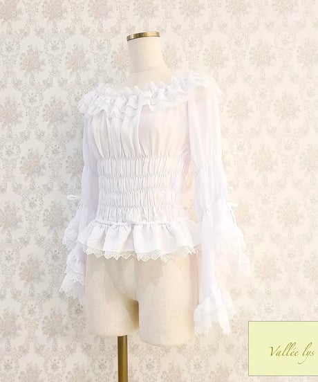Vallée lys／Blossom Breeze Blouse （ホワイト）