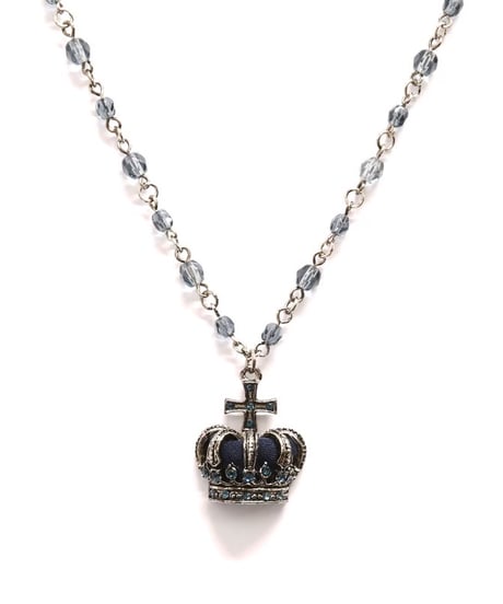Sheglit／"Noble"クラウンネックレス（シルバー）ネイビー