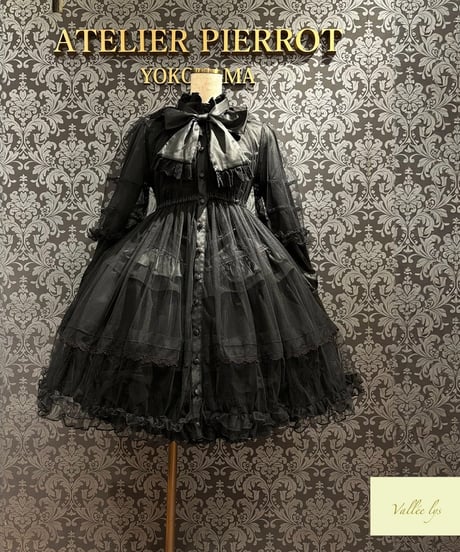 Vallée lys／Nocturne Sheer Tulle Dress（ブラック）