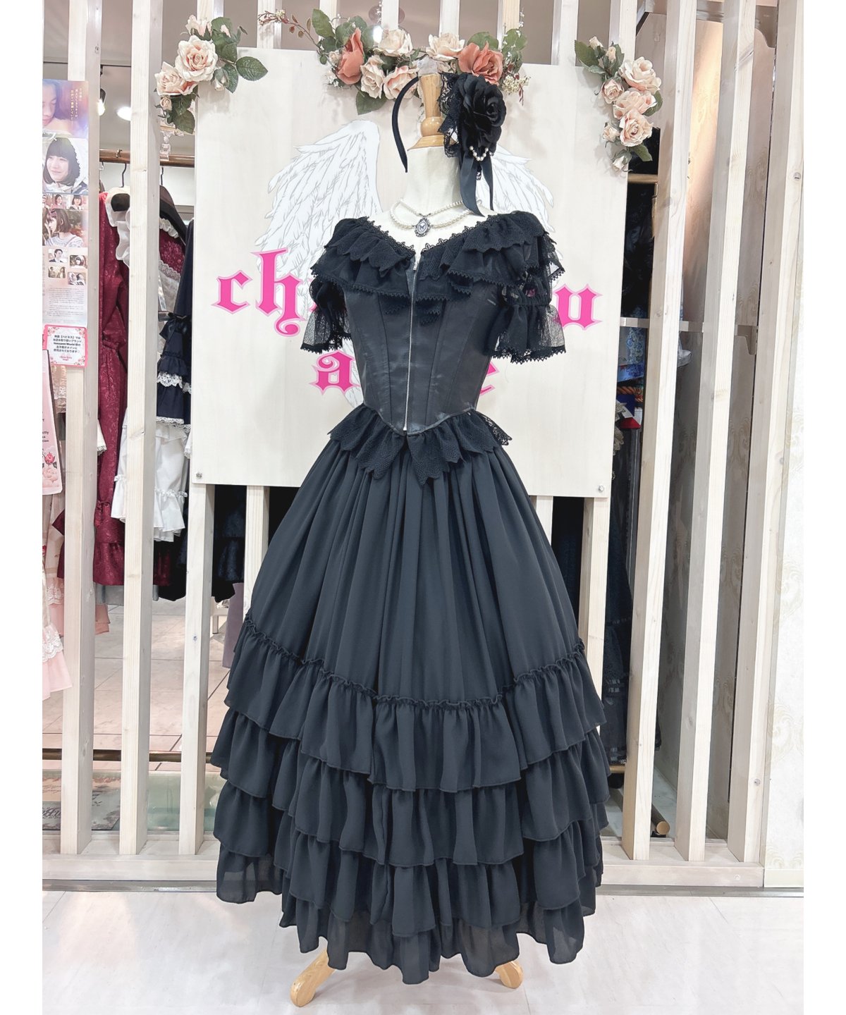 【関税込み】Fleur du Mal ブラック Hamptons コルセット Shop Fleur du Mal - Lace-Trimmed Silk Slip Dress | Saks