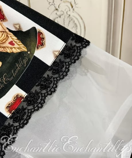 Enchantlic Enchantilly／不思議の国のQueenCat JSK（黒白ストライプ）