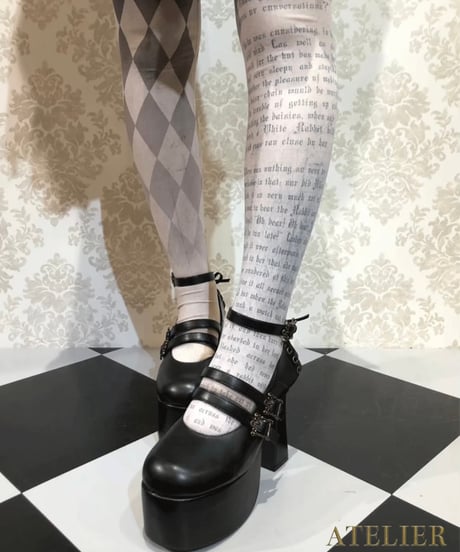 ATELIER-PIERROT／ANTIQUE GOLD FRAME PUMPS