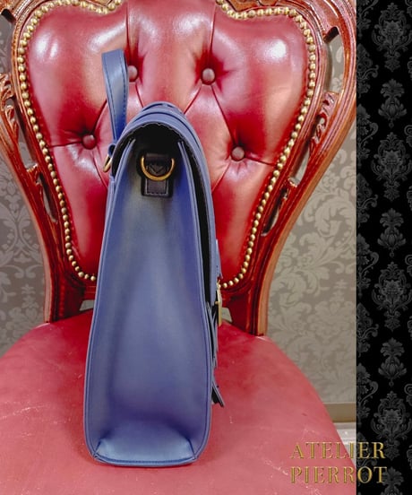 ATELIER PIERROT ／“Nocturnal Grave”Mended Satchel（ネイビー）