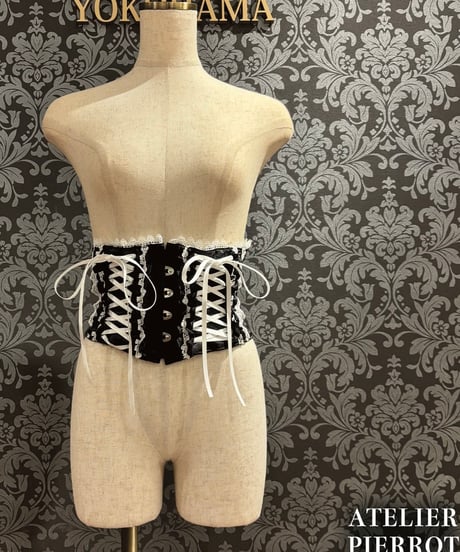 ATELIER-PIERROT／Thorned Rose Corset（ブラック×ホワイト）