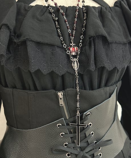 Sheglit／"Sacred"クラシックロザリオ（ブラック）