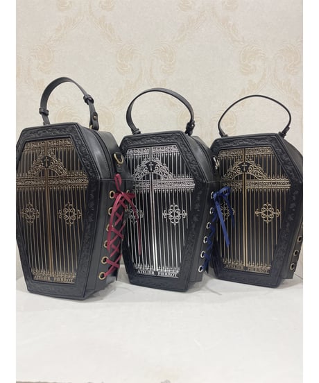 ATELIER-PIERROT／ Iron Gate Coffin Bag（ボルドー×ゴールド）