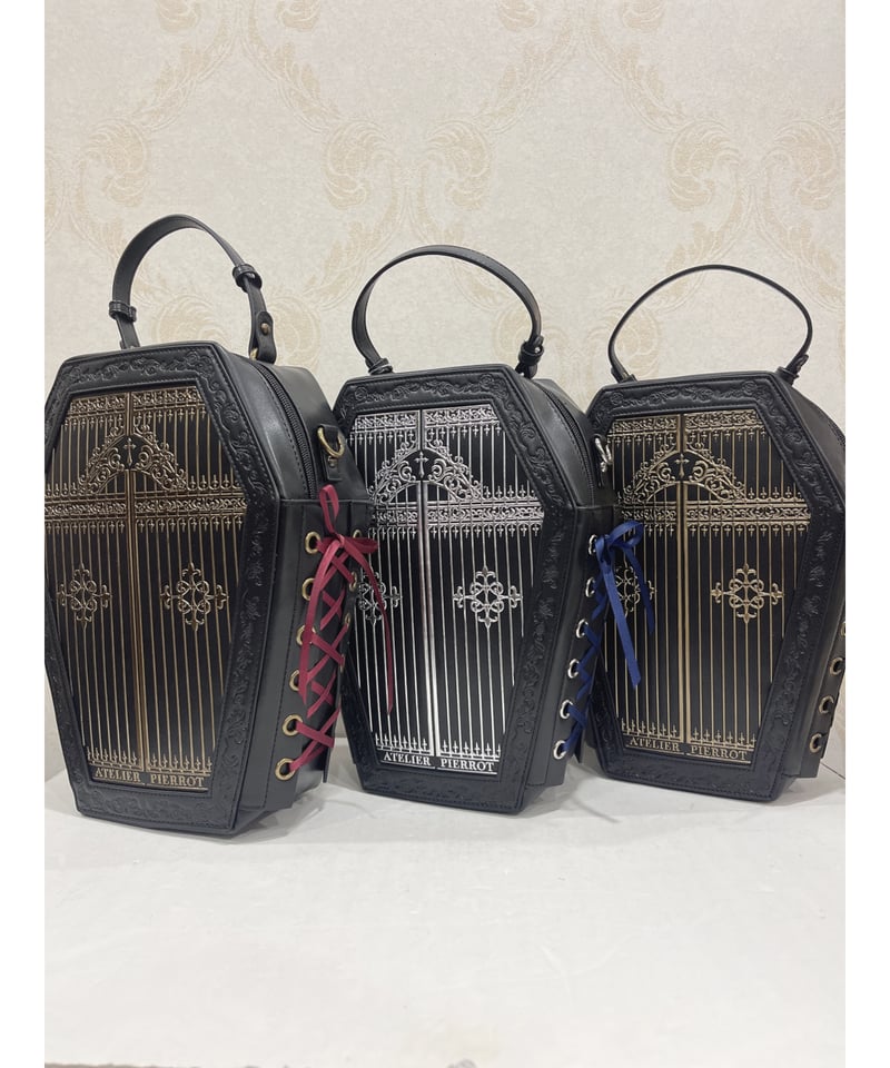 ミュージシャン ATELIER PIERROT Iron Gate Coffin Bag ATELIER-PIERROT／ Iron Gate Coffin Bag（ボルドー×ゴールド