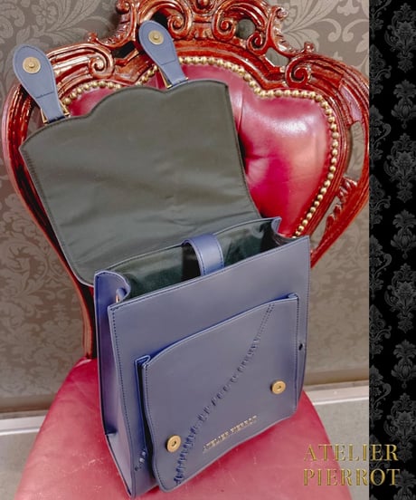 ATELIER PIERROT ／“Nocturnal Grave”Mended Satchel（ネイビー）