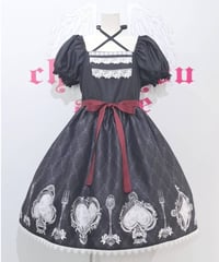 Enchantlic Enchantilly／トランプティータイムワンピース(黒)Lサイズ
