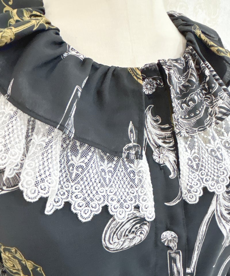 Perla nell' ostrica／Little banquet one-piece（Bl