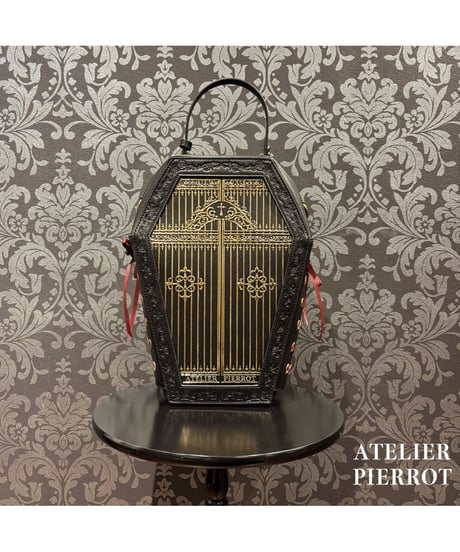 ATELIER-PIERROT／ Iron Gate Coffin Bag（ボルドー×ゴールド）