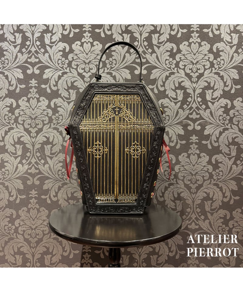 ミュージシャン ATELIER PIERROT Iron Gate Coffin Bag ATELIER-PIERROT／ Iron Gate Coffin Bag（ボルドー×ゴールド