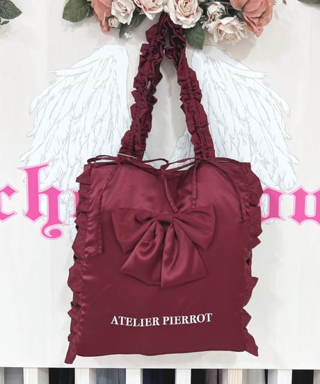 ATELIER PIERROT ／Romantic Ribbon Tote Bag（ボルドー）