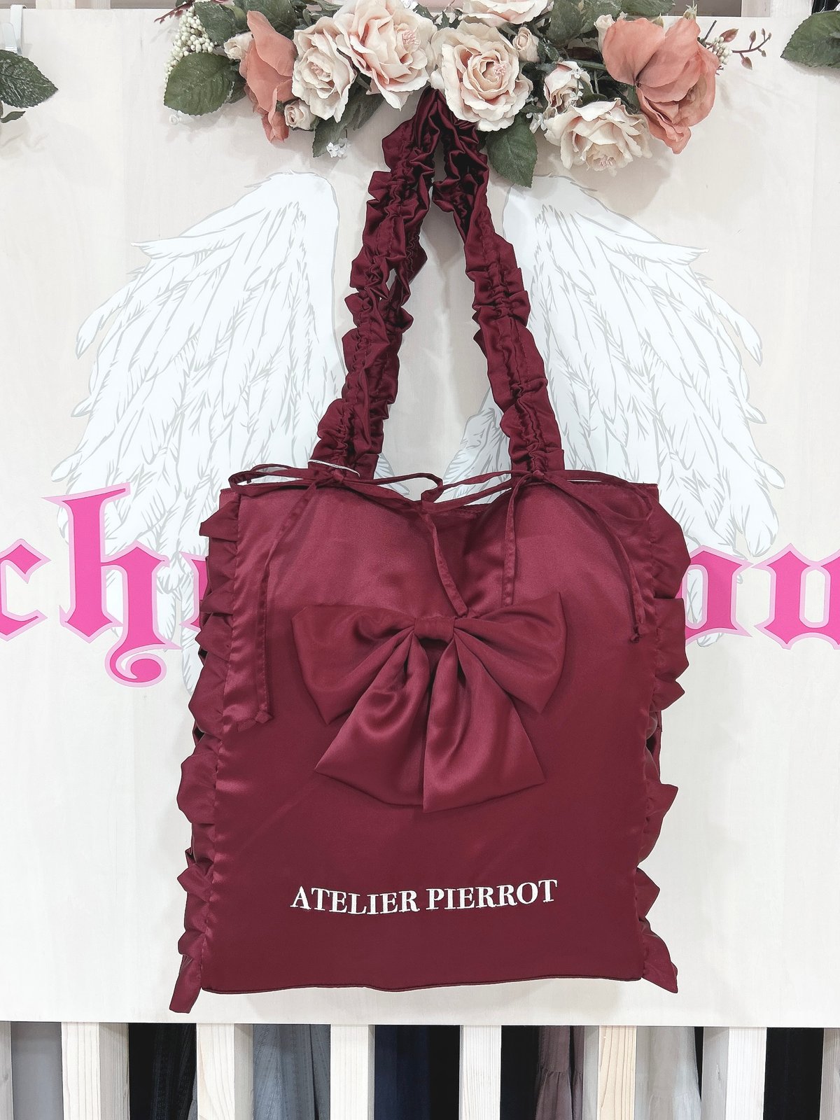 ATELIER PIERROT ／Romantic Ribbon Tote Bag（ボルドー）