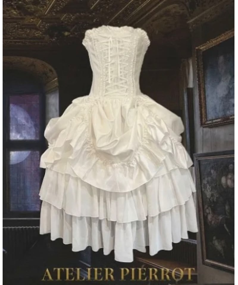 ATELIER-PIERROT／Bustle Corset Dress（ホワイト） | cho 