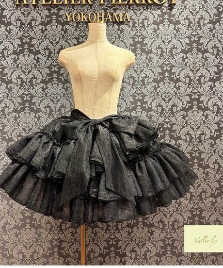 Vallée lys／ Petale Voile Skirt（ブラック）