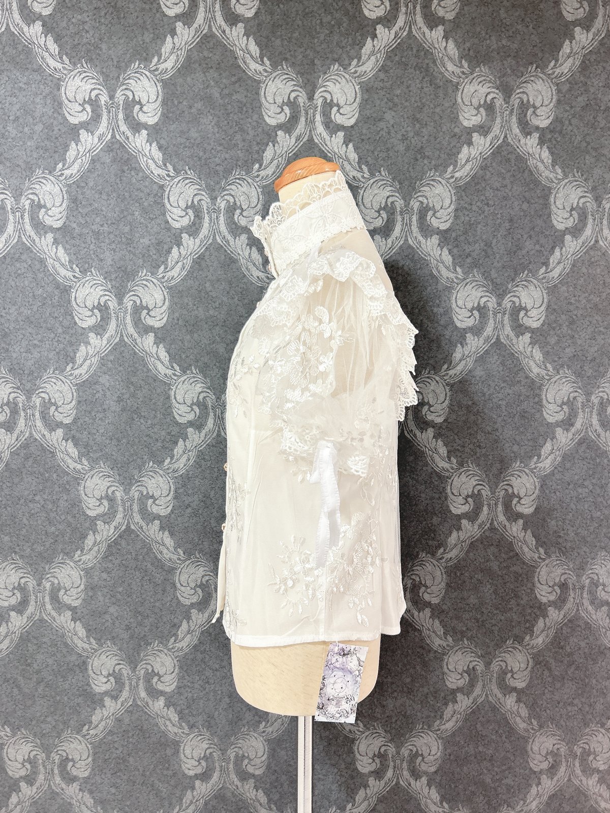 Triple* fortune ／刺繍ブラウス（半袖）白【5サイズ展開】 | chou cho