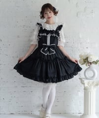 funnyfairy／プティパルティションジャンパースカート【ミニ丈】ブラック
