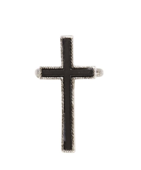 Sheglit／"Sacred"クロスリング（ブラック）