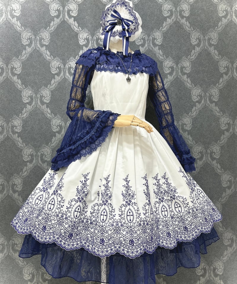 ATELIER-PIERROT/Ruffle Chiffon Skirt -Lace-(Nav ATELIER-PIERROT/Ruffle Chiffon Skirt -Lace-(Nav