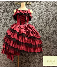 Vallée lys／Nonette Gauze Jumperskirt（ボルドー）