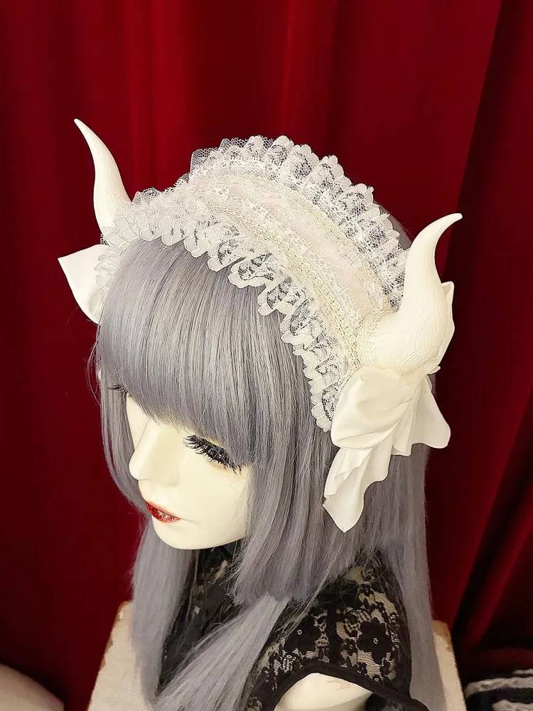 Estrellas / デビルホーンヘッドドレス/白×白 | chou chou ange o