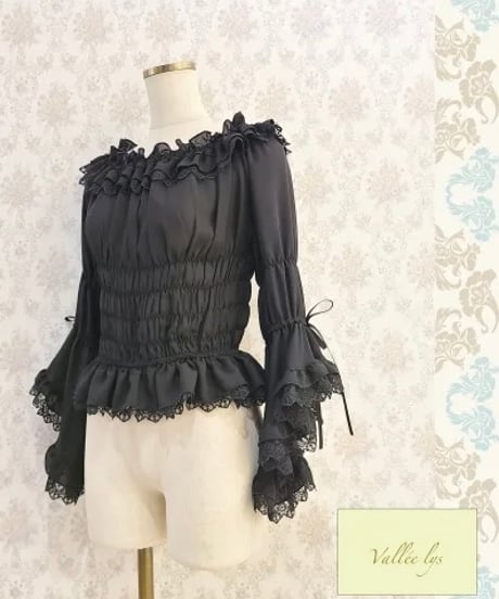 Vallée lys／ Blossom Breeze Blouse （ブラック）