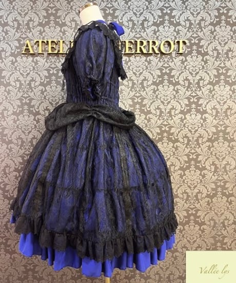 Vallée lys／Mellow Melody Dress（NAVY×BLACK）