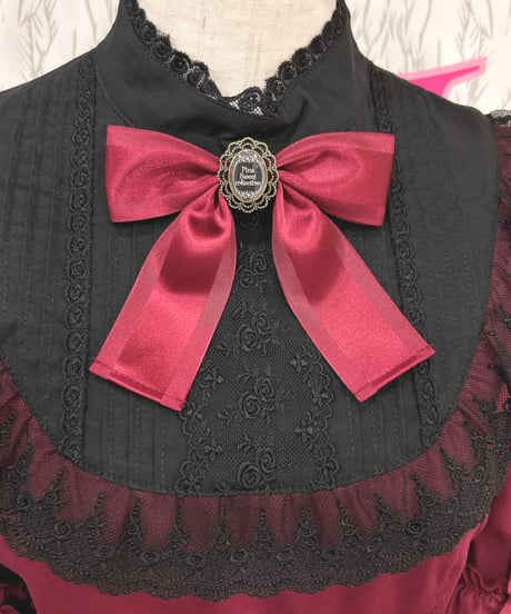 Pina sweetcollection／ドール姫袖ワンピース （ワイン×BK）