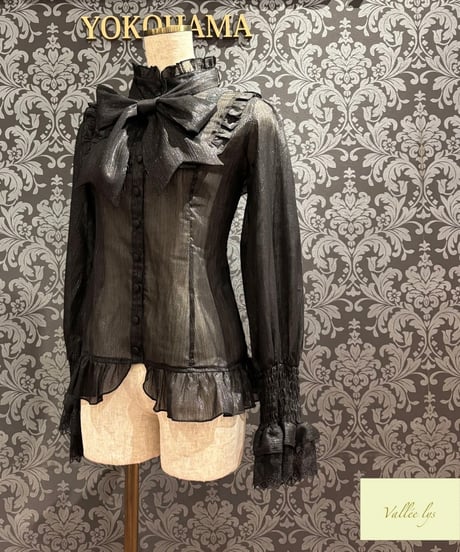 Vallée lys／Ethereal Ribbon Blouse（ブラック）