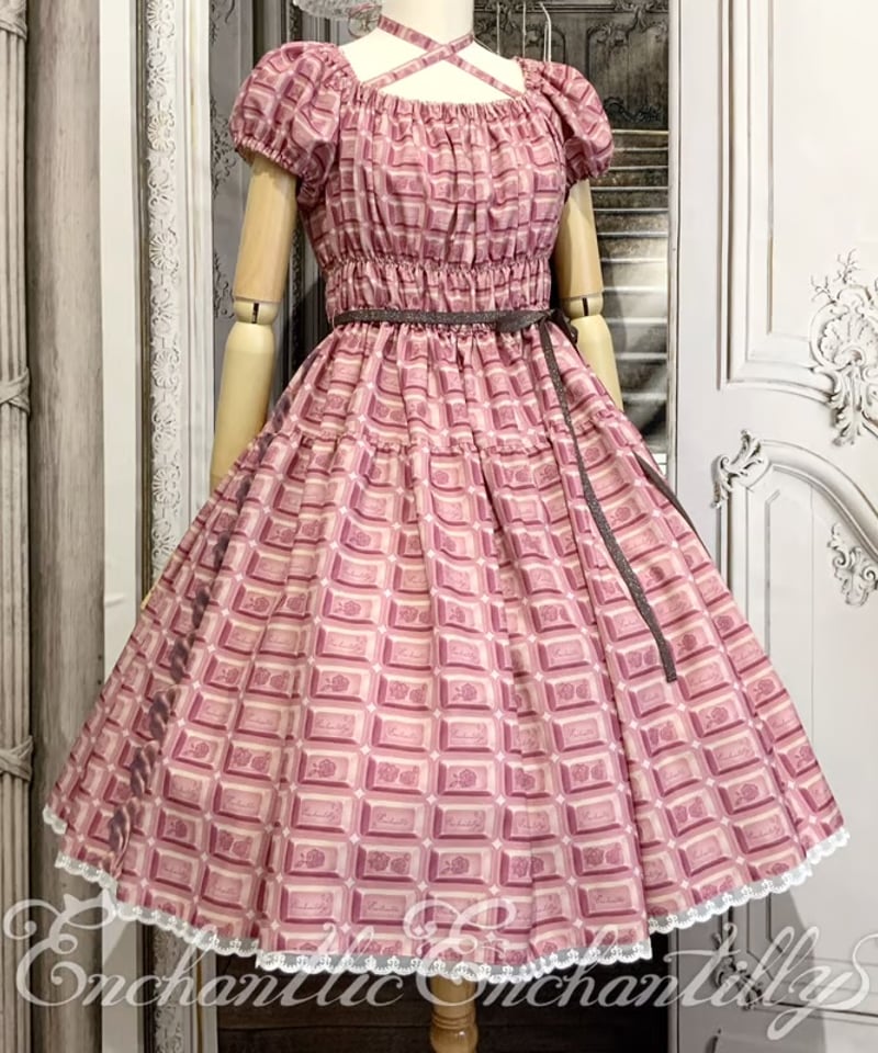 Enchantlic Enchantilly ワンピース Enchantlic Enchantilly／ｱﾝｼｬﾝﾃﾘｰﾁｮｺﾚｰﾄﾜﾝﾋﾟｰｽ（ﾙﾋﾞ