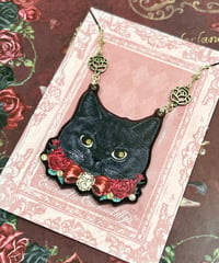 Enchantlic Enchantilly／黒猫のローズちゃん ネックレス（黒・まっすぐな瞳）