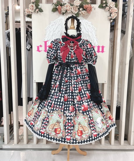 Enchantlic Enchantilly／ロゴ刺繍パールリボンブローチ（エンジ）