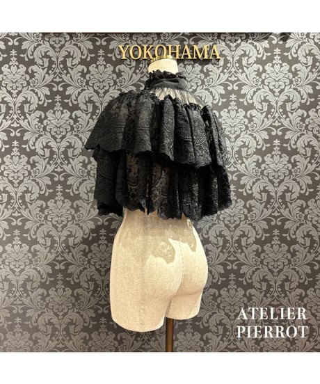 ATELIER-PIERROT／Chantilly Lace Capelet（ブラック）
