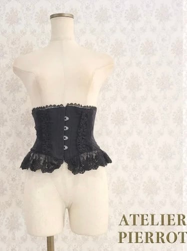 ATELIER-PIERROT／Frill Short Corset PlusSize（ブラッ